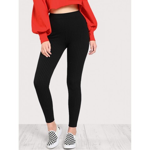 Elastic Waist Slim Leggings
